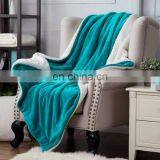 Best Seller in Usa Knitted Warm Soft 100% Polyester Flannel Sherpa Fleece Throw Blanket for Winter China Suppliers thumbnail-4