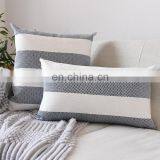 Custom Throw Pillow Case Cover Grid Stripe Cotton Home Sofa thumbnail-2