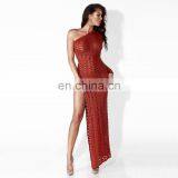 Women Crochet Tunic Beach Dress High Split Ladies Cover-up Summer Women Beachwear Sexy Hollow Out Knitted Swimsuit Cover Up 2020 thumbnail-5