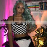 Hot Wholesale Nice Quality Women's Laides Sexy Plaid Spaghtti Strap Crop Top thumbnail-5