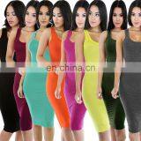 Wholesales Best Sellers Women Sleeveless Casual Dresses Ladies Bodycon Dresses Women Summer Dresses thumbnail-4