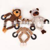 Pet Plush Educational Bite-resistant Molar Vocal Dog Toy Clean Teeth Odor-absorbing Animal Modeling Toy thumbnail-1