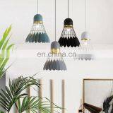 Badminton Shape Pendant Light European Style Design Holiday Indoor Decorative Metal Hanging Lighting for Home Decor
