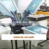 4-colors 4 Stations Manual T-Shirt Silk Screen Printer Printing Machine For T-shirt thumbnail-1