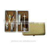 Golden Leather Cover Handmade Leather Covers Manicure Pedicure Set 12 Set Manicure