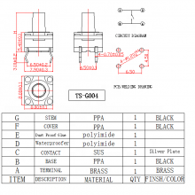 TS-G004 Water Proof IP 67 Tact Switch 8*8mm Factory Outlet Smd Micro Momentary Tact Switch for IR Temperature Gum thumbnail-3