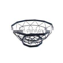 Wholesale Simple Black Storage Modern Bowl Classy Fruit Basket For Dinning Table thumbnail-2