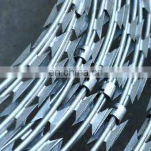 BTO-22 CBT-65 Galvanized Cross Type Concertina Razor Barbed Wire With Low Price thumbnail-5