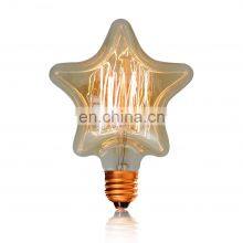Высококачественная декоративная лампа на вольфрамовом нити с янтарным оттенком, тип патронов E26, B22, мощность 60Вт, размер S125, Эддисон лампа для декорации