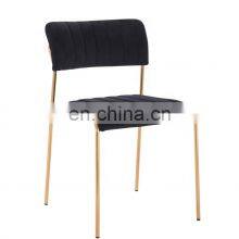 Hot Sell Velvet Dining Chair With Gold Frame thumbnail-3