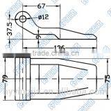 01136 Steel Zinc Plated Container Door Hinge thumbnail-3