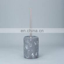 Grey Round Cement Home Decoration Accessories White Pattern Concrete Bathroom Sets thumbnail-4