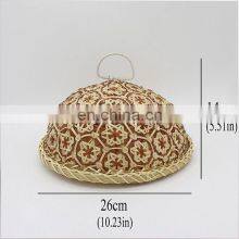 Hot Sale Colorful Bamboo Food Cover Tray With Dome Mesh Vietnam Supplier thumbnail-3