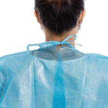 Disposable PP+PE Waterproof Non Woven Isolation Protective Visitor Gown thumbnail-3