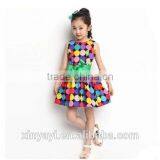2015 Summer Short Sleeve Dress With Belt Pure Cotton Dot Children Dress Cuhk Princess Skirt Wholesale From China thumbnail-3