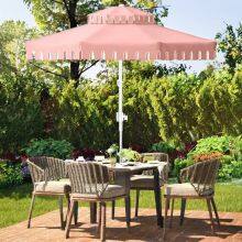 Double Top Lace Parasol Lace Irregular Custom Column Umbrella Courtyard Garden Villa Sun Umbrella thumbnail-4
