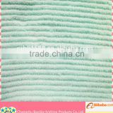 Beautiful Wholesale Baby Blue Microfiber Striped Coral Fleece Fabric, Cleaning Fabric IN ROLL