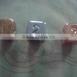 16MM Square Polyhedron D6 ABS Plating Silvery,coppery,golden Dice , 4.4g/pcs Electroplate Dice Surface Coating thumbnail-5