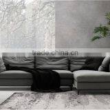 Modern Elegant Leather Sofa Set in Black New Design 2016 thumbnail-2