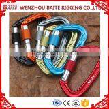 Colorful Aluminum Snap Hook,Outdoor Sports Carabiner With Snap Hook Breakign Load 2400kg For Climbing Use thumbnail-5