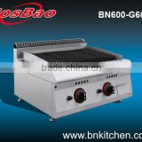 Counter top gas lava rock grill
