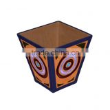 Natural Fibres Cotton Embroidered Conical Storage Box