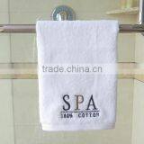 Luxury White Embroidery Custom Logo Cotton Face Towels for Hotel & Spa thumbnail-4