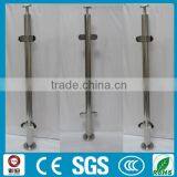 Stainless Post and Glass Outdoor Stair Railings thumbnail-3