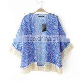 Latest Designer Elegant Tunics Kaftan With Fringes Beach Poncho thumbnail-1