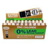 0% Lead Zinc Chloride Dry Battery AA SUM3 Battery thumbnail-2