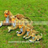 LYING BROWN LEOPARD PLUSH TOY LEOPARD An On-board Plush Toys