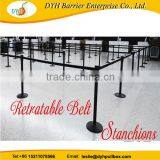 Iron Retractable Barrier Tape Dual Line Retractable Barrier Stanchion Stackable Belt Barriers thumbnail-3