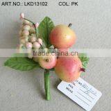 artificial handmade foam apples and berries napkin ring