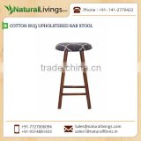 Good Quality Cotton Rug Upholstered Bar Stool for Sale