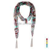 Top Sale Passion Tropical Plants Printing Scarf,functional Scarf