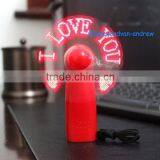 Factory Supply Advertisement Promotion Gift Led Flashing Message Mini Fan thumbnail-2