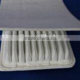 High efficiency hot forming air filter fabric