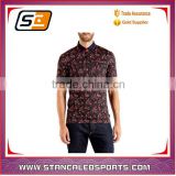 Stan Caleb custom polo shirts for men's polo shirt sublimation printing with flower