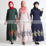 Southeast Asia Malaysia Muslim Women Abaya Kaftan Floral Printed Long Dress thumbnail-1