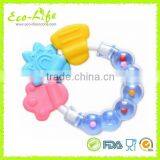 BPA Free Silicone Baby Teether, Infant Training Tooth Massager Bell Toys for Biting thumbnail-6