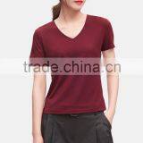 Wholesale Simple Pure Color Women Summer T-shirt With Shortsleeves thumbnail-6