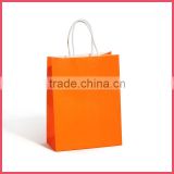 Professional manufacture Pantone Orange Color Print Kraft Paper Bag