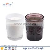 Cheap Machine Made colored flower pattern hurricane pillar candle holders