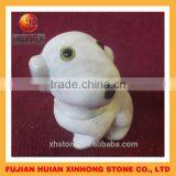 Lovely White Marble Dog Stone Craft Table Decoration thumbnail-2