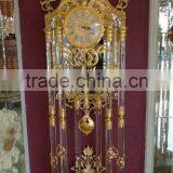 New Arrival Outstanding Gilt Bronze Clock, Carved Ornate Crystal Gold Gilt Rococo Clock thumbnail-1