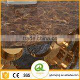 C396 Living Room Rose Gold Furniture Marble Top Coffee Table thumbnail-2