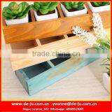 Three Divide Antique Wooden Plant Stand thumbnail-1