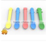 Lovely Animal Shaped Silicone Baby Feeding Spoon