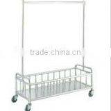 Adjustable Clothes Hanging Rack Storage Basket Cart thumbnail-1