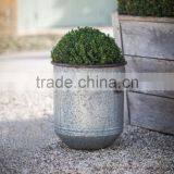 Large Rustic Galvanised Planter.